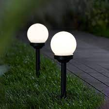 2er set solarleuchte kugel o 10 cm danisches bettenlager solarleuchten solar solarlampe