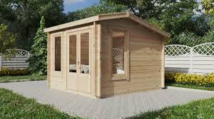 Gartenhaus Aus Holz Mini Gartenburo 1 9m2 44mm 3x3m Hansagarten24