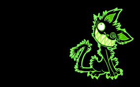 Image From Http Wallpoper Com Images 00 32 14 09 Cartoon Catgreenelectric 00321409 Jpg Green Pokemon Cat Wallpaper Black Backgrounds