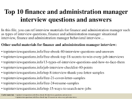 Job summary job overview successful examples resources. Top 10 Finance And Administration Manager Interview Questions And Ans