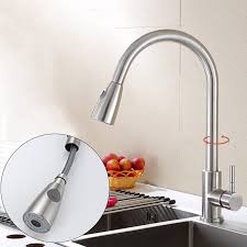 Check spelling or type a new query. 304 Stainless Steel Kitchen Sink Faucet Pull Out Sprayer Swivel Spout Mixer Tap Buy At A Low Prices On Joom E Commerce Platform
