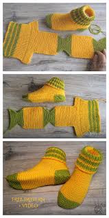 Skip to the end of the images gallery. Easy Knit One Piece Slippers Free Knitting Pattern Video Knitting Pattern Sock Knitting Patterns Knitting Stitches Tutorial Free Knitting