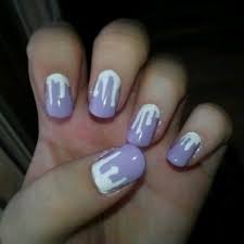 Black And White Drip Nails Pastel Purple And White Drip Nail Art Drip Nails Nail Art Nails