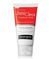 Rapid Clear Stubborn Acne Leave On Face Mask Neutrogena Acne Cleansers Acne Facial Cleanser Acne Medicine