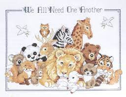 The small cute animal cross stitch pattern. Sunset We All Need One Another Zoo Animals Cross Stitch Kit No 13561 Baby Cross Stitch Patterns Cross Stitch Baby Cross