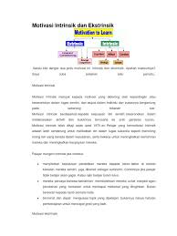 Salah satu contoh motivasi ekstrinsik adalah harapan, dimana harapan adalah. Motivasi Intrinsik Dan Ekstrinsik