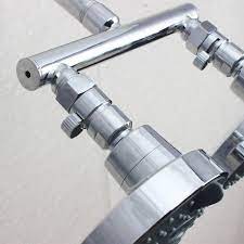 Dual Shower Head Manifold Tube Shower Arm With Fixed Showerheads Chrome With Flow Shut Off Valve For Diverter Control 03 013 Dual Shower Head Tube Showerdual Shower Aliexpress