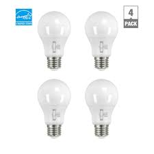 9 5 Watt 60 Watt Equivalent A19 Dimmable Led Light Bulb Selectable Cct 4 Pack
