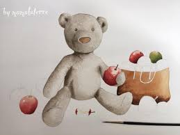 On The Way Of Big Bear Painting Bymamalaterre Watercolorpainting Watercolor Drawing Bear Artforkids Bear Paintings Watercolor Paintings Art For Kids