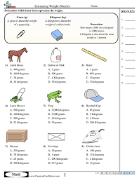 Weight Worksheets Free Commoncoresheets