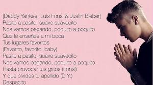 Justin bieber despacito lyrics ft luis fonsi amp daddy yankee pop. Lyrics Center Despacito Lyrics Justin Bieber English Version