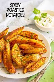Easy Spicy Roasted Potatoes Family Food On The Table Recipe Spicy Roasted Spicy Recipes Lentils Nutrition