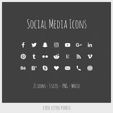 Incorporating your own custom social media icons can smooth the transition. Social Media Icons 21 Symbole In 5 Grossen Weiss Etsy