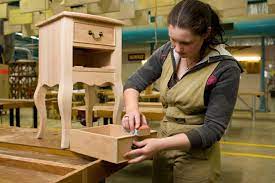 Cutting of panels and hardwood to size, sanding, staining, spraying of cabinet parts, assembly of…… Rachel Zelip