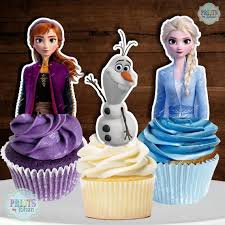 Luckily, that's why we've created a roundup of some of the most amazing disney character cupcakes that you can create yourself! Disney Frozen 2 Cupcake Toppers Disney Frozen 2 Cake Pop Toppers Disney Froz Disney Frozen Birthday Party Frozen Themed Birthday Party Disney Frozen Birthday