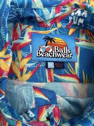 Balls Beachwear Birds of Paradise Barstool Sports Shirt Mens XL Short  Sleeve | eBay