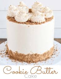 This Cookie Butter Cake Pairs Fluffy Vanilla Cake With A Sweet Cookie Butter Frosting And Crushed Speculoos Coo Biscoff Cake Butter Cookies Summer Cake Recipes