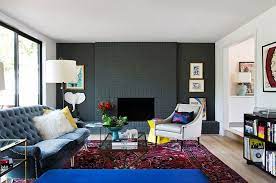 Wall painting, flooring, furniture selection and decoration or ornament. 100 Brick Wall Living Rooms That Inspire Your Design Creativity