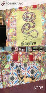 Gucci Garden Livia Carpenzano Canvas Tote Bag Gucci Womens Tote Bags Canvas Tote Bags