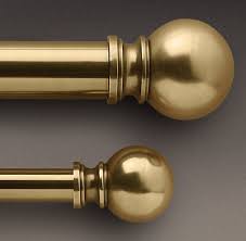 Antique Brass Ball Finial Rod Set Restoration Hardware Brass Curtain Rods Finials For Curtain Rods Wall Decor Bedroom