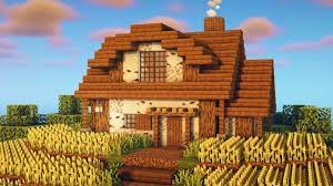 Minecraft Farmhouse Tutorial Youtube In 2021 Cute Minecraft Houses Minecraft Farm Minecraft House Tutorials