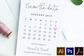 Calendar Save The Date Template Printable Save Our Date 554524 Card And Invites Design Bundles In 2020 Save The Date Templates Save The Date Template Printable