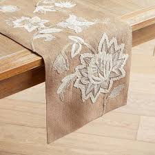 Beaded Flower Burlap 36 Table Runner Table Runners Burlap Table Runners Table Linens
