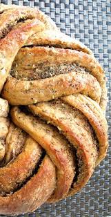 Rosemary Garlic Flaxseed Kringel Bread Recipe It S An Impressive Looking Bread Once It S Baked But Don T Be Scared Off Cooking Recipes Recipes Bread Recipes