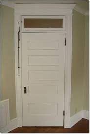 Transom Window Over Five Panel Door With Opening Mechanism Doors Interior Transom Windows Interior Barn Doors
