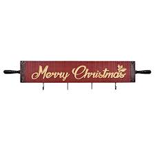 Whether a themed party or new year's eve, these christmas holders never fail to impress. Ouchan Christmas Wall Mounted Wooden Hooks Sign Decor Rustic Wall Decor Key Holder Coat Rack With 4 Hook For Home And Kitchen Buy Online In Aruba At Aruba Desertcart Com Productid 90277596