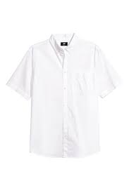 Kisa Kollu Gomlek Regular Fit Beyaz Erkek H M Tr Gomlek Fit Erkek Giyim