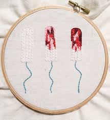 Your Menstrual Waste Calculator And How To Lessen Your Environmental Impact During That Time Of The Month N Feminist Embroidery Diy Embroidery Embroidery Art