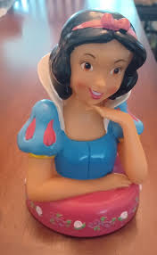 vintage Disney Snow White vinyl bank with stopper