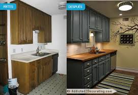 Pintar aberturas de madera virgen. Pintar Muebles De Cocina Antes Y Despues Fotos Y Consejos