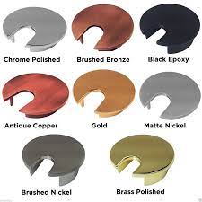 Holes or channels for cords. Metal Round Office Computer Desk Grommets Color Gold Size 2 Walmart Com Walmart Com