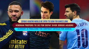 Both depay and aguero are in the last few months of their contract and have stalled any possible extensions at their respective clubs and with aguero's departure being recently confirmed by city, it's. Sergio Aguero Would Be Open To Sign For Fc Barcelona Memphis Depay Eric Garcia Latest Youtube
