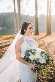 Bride In Lace High Neck Gown Photography Harwell Photography Read More Http Www Insideweddings Turtleneck Wedding Dress Bride Portrait Lace Cathedral Veil
