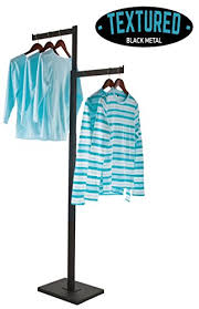 5 out of 5 stars. Only Garment Racks Clothing Rack Heavy Duty Textured Black Finish 2 Way Clothes Rack Adjustable Height Decorative Blade Arms Perfect For Retail Clothing Store Display Buy Online In Brunei