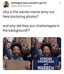 Warrens Meme Team Is Now Doctoring Photos From Blm Activists To Make Her Campaign Seem Diverse Jesus Christ How Disgusting Hasan Piker