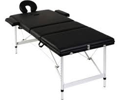 vidaxl table de massage pliante 3 zones cadre en aluminium au meilleur prix sur idealo fr