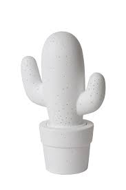 Vintage cholla cactus wood lamp with nice shade depicting scenes of arizona/ grand canyon. Cactus Table Lamp O 20 Cm 1xe14 White