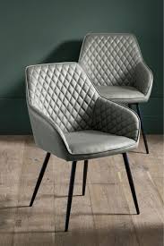 Next Set Of 2 Hamilton Chairs With Arms Leather Dining Chairs Dining Chairs Fabric Dining Chairs