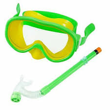 Kids Children Sport Snorkel Set Swimming Goggles Semi Dry