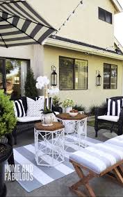 Black And White Deck Decor Patio 101 Bring Life To Your Outdoor Space Homegoods Outdoor Living Space Outdoor Rugs Patio Outdoor Patio Decor