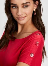 Laura Button Detail Short Sleeve Dress