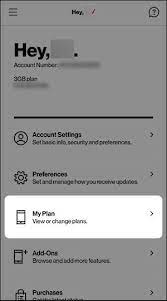 My Verizon App (Prepaid) - Manage Plan