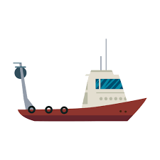 Download Fishing Boat Line Transparent Png Svg Vector File