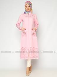 Fermuarli Kap Pembe Cml Collection Islami Moda Moda Stilleri Pembe