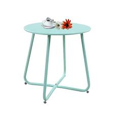 Grand Patio Steel Patio Coffee Table Weather Resistant Outdoor Side Table Small Round End Tables Macar Round Patio Table Patio Side Table Outdoor Side Table