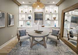 Built In Shelving And Ambient Lighting Combine To Create A Stunning Study In The Carver Elite Model From The Isles At Lakewoo Home Luxury Homes Spacious Living